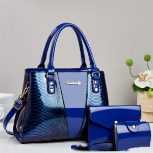 Large‑Capacity Snakeskin Pattern Shoulder & Crossbody Tote Bag
