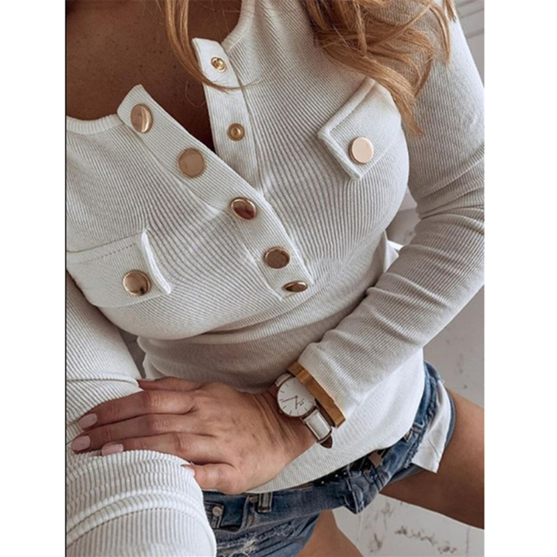 Solid Color Long‑Sleeved Bottoming Shirt – Lightweight Sweater Top - Image 3