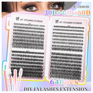 32‑Row Cluster Lash Book – 640 Segmented Lashes