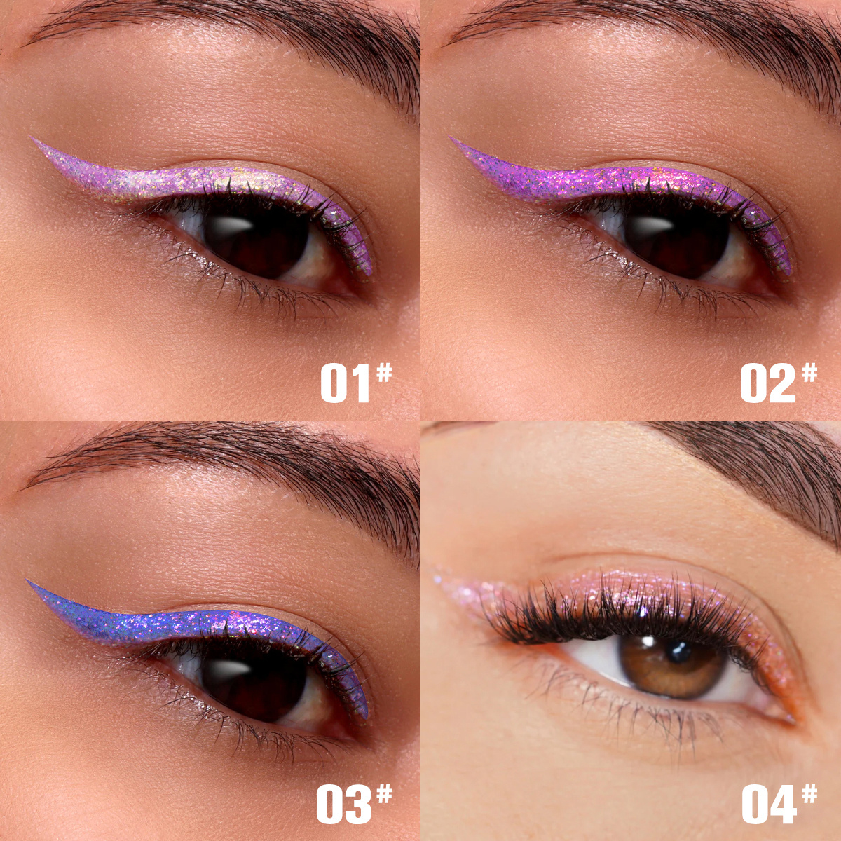 PHOFAY Liquid Glitter Eyeliner Set - obrazek 2