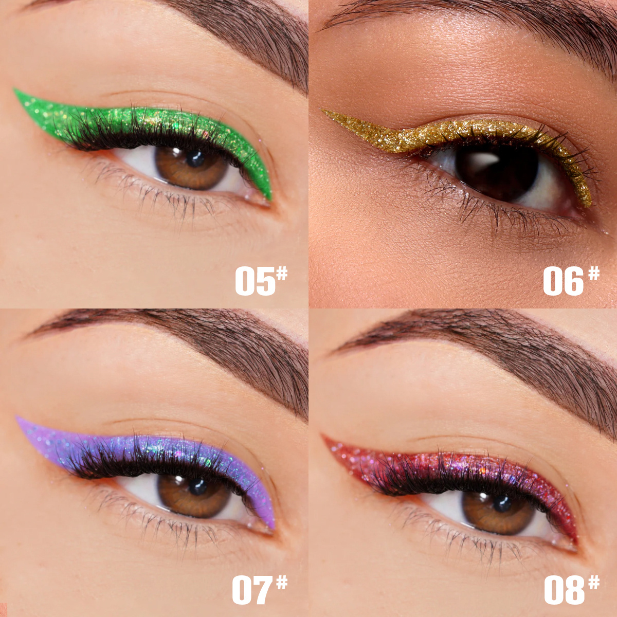 PHOFAY Liquid Glitter Eyeliner Set - obrazek 6