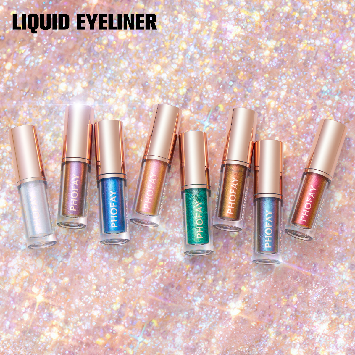 PHOFAY Liquid Glitter Eyeliner Set - obrazek 7