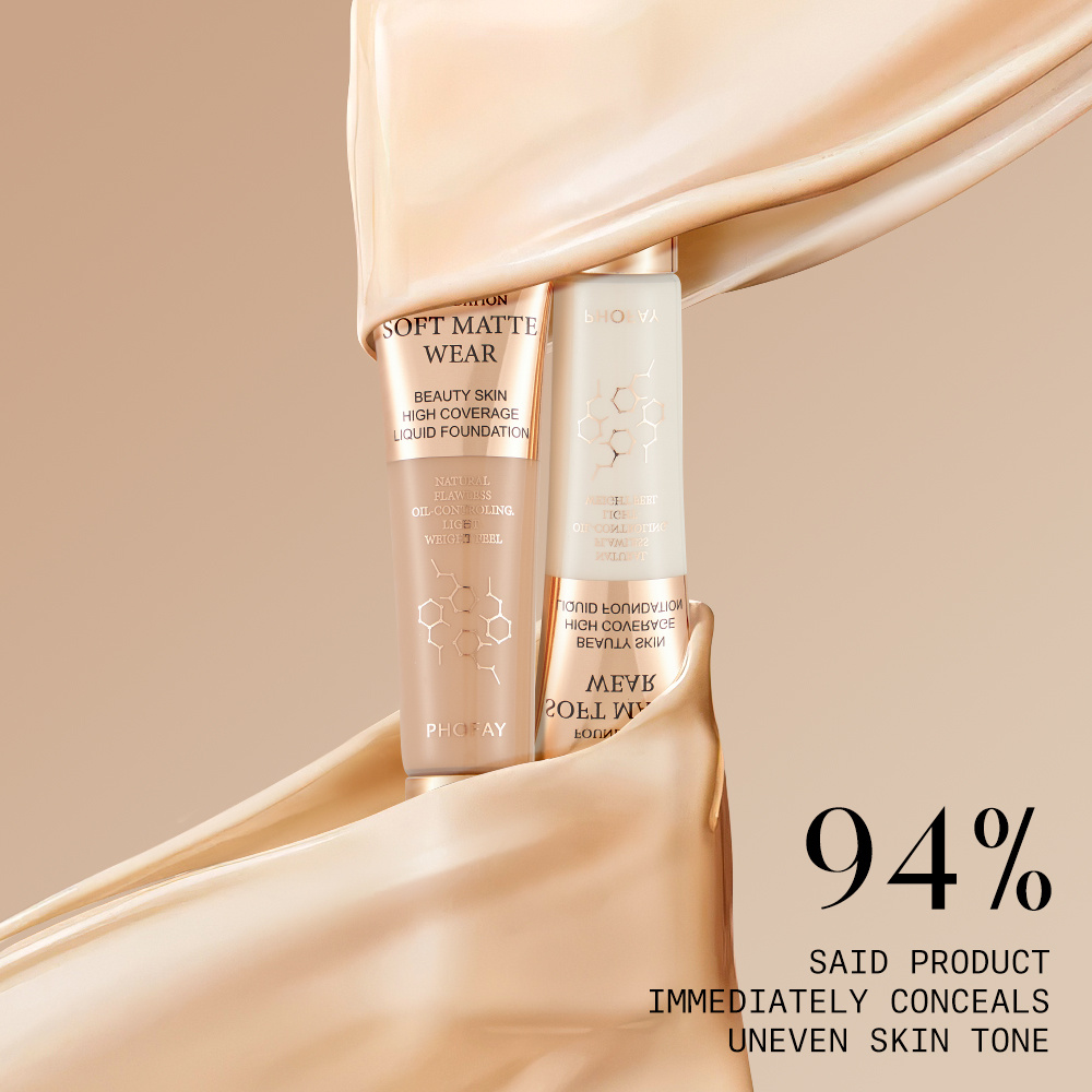 PHOFAY Full Coverage Foundation - obrazek 9